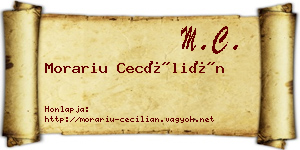Morariu Cecílián névjegykártya